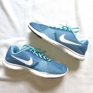 Nike Teal and White Running Shoes